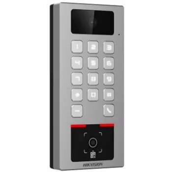 Hikvision DS-K1T502DBWX-CQR näotuvastusterminal 7-tollise puuteekraani, 2 MP topeltobjektiiviga kaamera, sõrmejälje, Mifare-kaardi, PIN-koodi, Wi-Fi, IP65, IK08