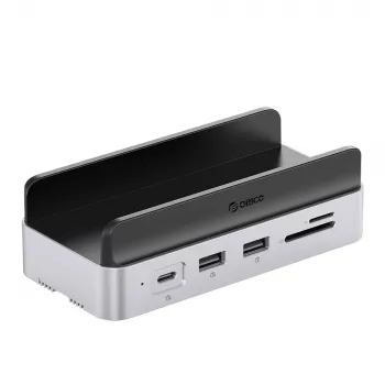 ORICO MiniDock 10-in-1 USB-C Docking Station koos M.2 NVMe/SATA SSD korpusega - hõbedane