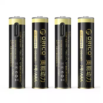 ORICO Ener-G EG7C 1.5V 500mWh AAA USB-C laetav liitiumioonaku 4-pakk