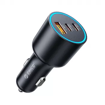 ORICO HyperDrive 165W AutoLaadija USB-A + 2x USB-C - Must