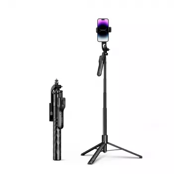 ORICO SPM175 Selfie Stick Tripod Bluetooth 5.2 kaugjuhtimispuldiga, 1/4 inch universaalkruvi, 360° pööramine, max pikkus 70 cm, must