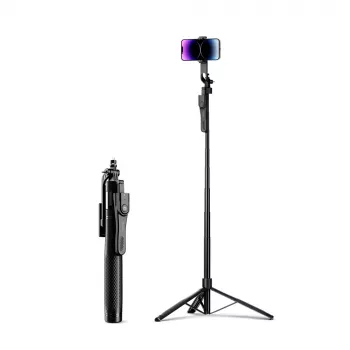 ORICO SPM215 Selfie Stick Tripod Bluetooth 5.2 kaugjuhtimispuldiga, 360° pöörlemine, 1/4-tolline statiivikinnitus, pikendus kuni 72 cm, must