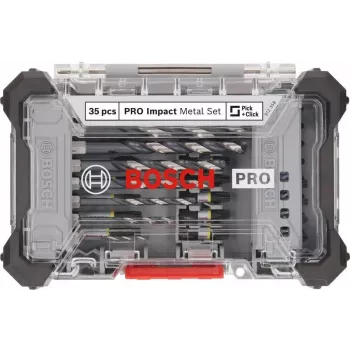 Bosch PRO Impact Drill and Bit Set 35-Piece (2608521U81)