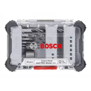 Bosch Extra Hard ja PRO Wood puuri- ja otsikukomplekt 35-osaline (2607017730)