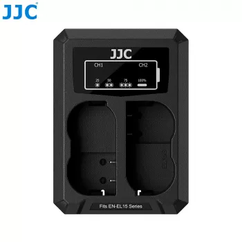 JJC Dual USB Laadija 2x Nikon EN-EL15 EN-EL15a EN-EL15b EN-EL15c Akule