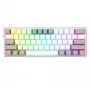 Redragon K617 Fizz RGB White/Grey 60% Mechanical Gaming Keyboard with Hot-Swappable Red Switches