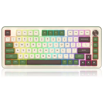 Redragon K681CGC-RGB-PRO Cyrus 65% Tri-Mode Mechanical Keyboard, Hot-Swappable, Red Switches, RGB, Black
