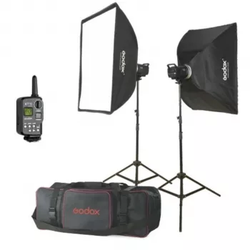 Godox M200-F Studio Flash Kit 2x200Ws with Softboxes and Stands