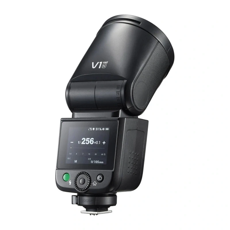 Godox V1 Mid N ümara peaga välklamp Nikonile