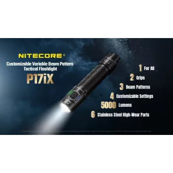 Nitecore P17iX Tactical Taskvalgus 4000 Luumenit USB-C Laetav
