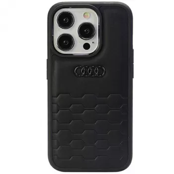 Audi GT sünteetilisest nahast kõva ümbris Apple iPhone 15 Pro Max 6.7 inch jaoks, must