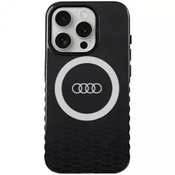 Audi IML Big Logo MagSafe Case iPhone 15 Pro 6.1 inch Must kõva ümbris