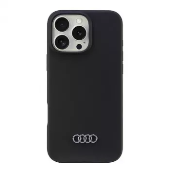 Audi Silikoonkest iPhone 16 Pro Max 6.9 inch jaoks, must, kõva kest AU-LSRIP16PM-Q3/D1-BK