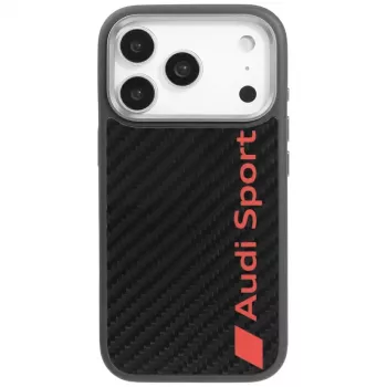 Audi R8 Carbon Fiber MagSafe Case for Apple iPhone 17 Pro, Black