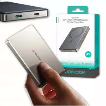 Powerbank Joyroom JR-PBM08 Pro 22.5W 10000mAh juhtmevaba laadimisega 2x USB-C - Titaan