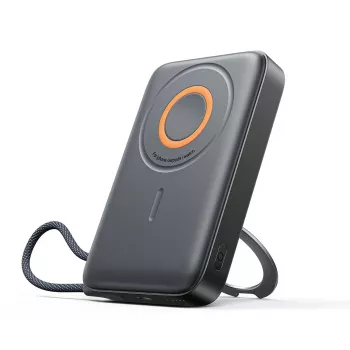 Powerbank Joyroom JR-PBM02 22.5W 10000mAh 3-in-1 Inductive Magnetic Compatible with MagSafe with Built-in Cable - Black
