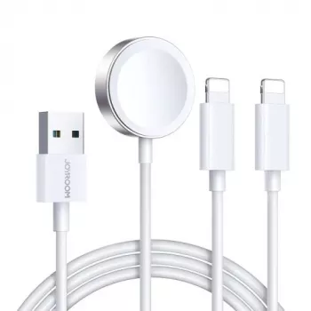 Joyroom S-IW007 3-in-1 magnetiline laadimiskaabel USB-A – Lightning/USB-C/Micro USB 1,2 m valge