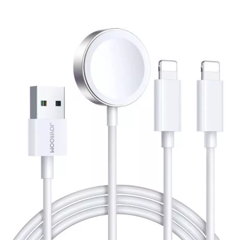 Joyroom S-IW007 3-in-1 magnetiline laadimiskaabel USB-A – Lightning/USB-C/Micro USB 1,2 m valge