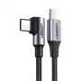 Ugreen Angled USB-C to USB-C Cable Power Delivery 60W 20V 3A 2m Black-Grey (US255 50125)