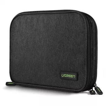 UGREEN Elektroonikakorraldaja kõvakettale HDD SSD telefonikaablitele tarvikutele 24,5 x 17,5 x 5 cm Hall (50147 LP149)