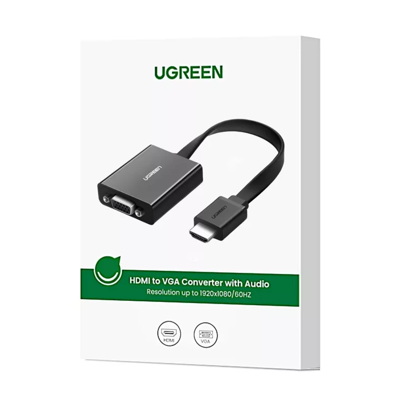 UGREEN HDMI to VGA Adapter MM103, 25cm, Must