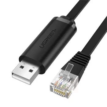 UGREEN CM204 USB to RJ45 konsoolikaabel 1,5 m must