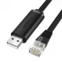 UGREEN CM204 USB to RJ45 konsoolikaabel 1,5 m must