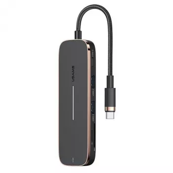 USAMS SJ575HUB01 USB-C Hub 2x USB-A USB-C PD HDMI SD Micro SD Card Reader Must
