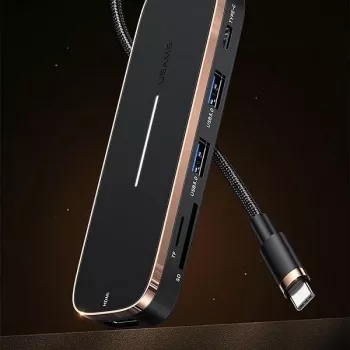 USAMS SJ575HUB01 USB-C Hub 2x USB-A USB-C PD HDMI SD Micro SD Card Reader Must