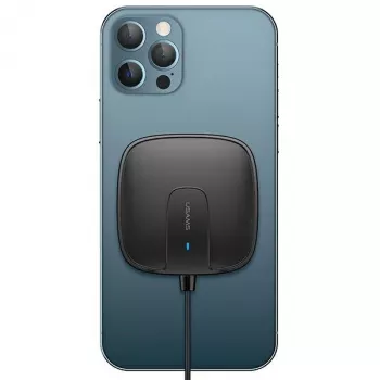 USAMS US-CD159 Magnetiline juhtmevaba laadija 15W eriti õhuke iPhone 12 seeria jaoks, must