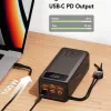 VEGER Powerbank Tank Boost PD QC3.0 5A 130W 56000 mAh Must W5001C