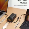 VEGER Powerbank Tank Boost PD QC3.0 5A 130W 56000 mAh Must W5001C