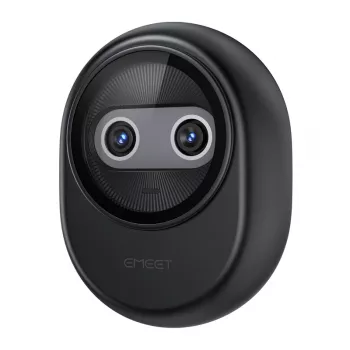 EMEET Piko veebikaamera 4K UHD autofookusega, kahe mikrofoniga, privaatsuskaane ja USB-C-ga, must