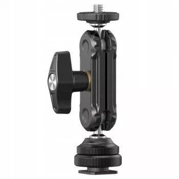 Ulanzi R098 Magic Arm Double Ball Head Articulating Arm with 1/4 inch Screw and Cold Shoe Mount, Black