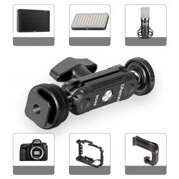 Ulanzi R098 Magic Arm Double Ball Head Articulating Arm with 1/4 inch Screw and Cold Shoe Mount, Black