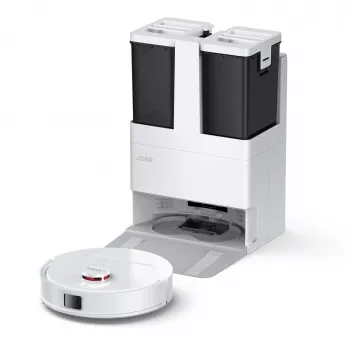 JONR T5 Lite Robot Tolmuimeja LiDAR-navigatsiooniga, 3000Pa imemisjõud, 2600mAh aku, 600ml prügikast, 250ml veepaak, märgpühkimine, rakenduse ja häälejuhtimine, valge