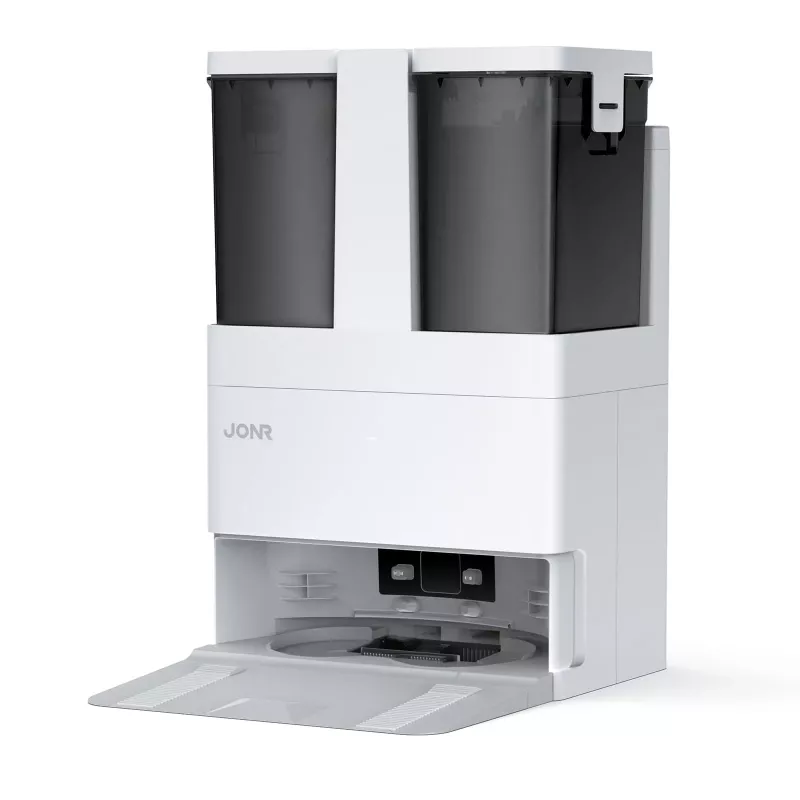 JONR T5 Lite Robot Tolmuimeja LiDAR-navigatsiooniga, 3000Pa imemisjõud, 2600mAh aku, 600ml prügikast, 250ml veepaak, märgpühkimine, rakenduse ja häälejuhtimine, valge