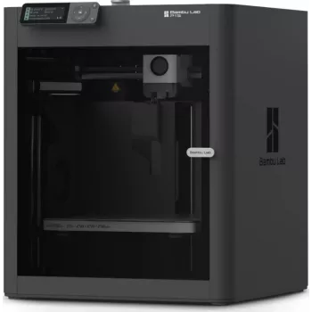 Bambu Lab P1S 3D-printer - Täielikult suletud CoreXY FDM-printer, ehitusmaht 256x256x256 mm, maksimaalne kiirus 500 mm/s, automaatne aluse tasandus, Wi-Fi-ühendus, must