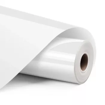 LOKLIK Permanent Adhesive Vinyl Film Glossy - White - 30.5 x 180 cm (12 inch x 6 inch)