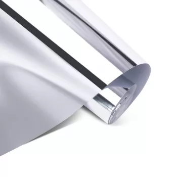 LOKLiK Permanent Adhesive Vinyl Film Mirror Metallic - Silver - 30.5 x 180 cm (12 inch x 6')