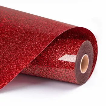 LOKLIK Glitter Heat Transfer Vinyl - Red - 30.5 x 90 cm (SG-HTV-1573-US-L-B2B)