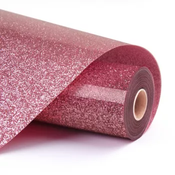 LOKLIK Glitter Heat Transfer Vinyl - Roosa - 30,5 x 90 cm