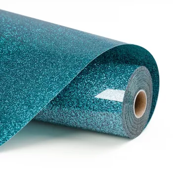 LOKLIK Glitter Heat Transfer Vinyl - Helebee - 30,5 x 90 cm (12 tolli x 3 jalga) - 1 rull