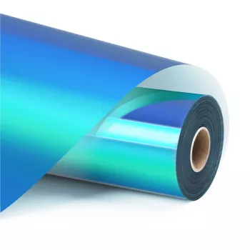 LOKLIK Permanent Adhesive Holographic Vinyl Film - Water Blue - 30.5 x 90 cm