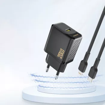 Dudao A26EU GaN 20W USB-C laadija, must