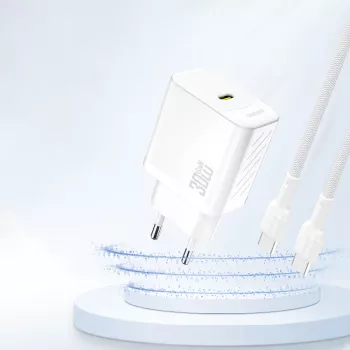 DUDAO A27PEU 30W GaN USB-C laadija Valge