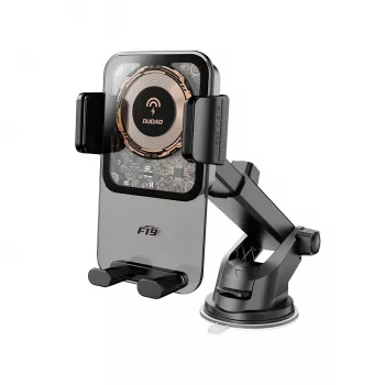Dudao F19 Auto telefoni hoidik juhtmevaba laadijaga 15W - Must
