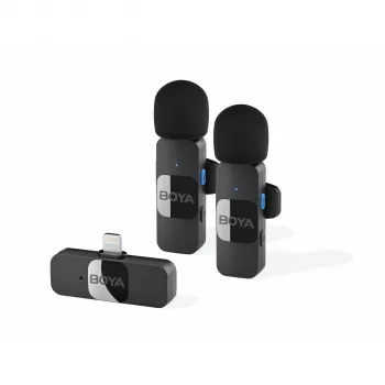 BOYA BY-V2 V2.0 2TX + 1RX Traadita Mikrofonisüsteem