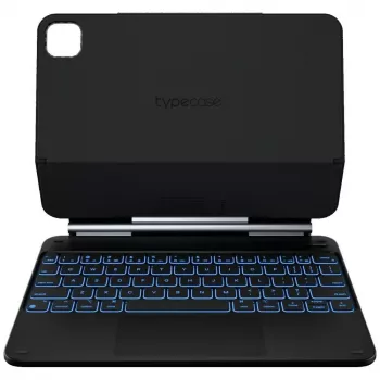 Typecase Edge klaviatuuriga ümbris iPad Air 11 M2 2024 / M3 2025 / M4 2026, süsinikkiud, must