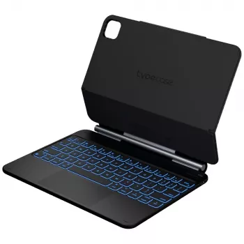 Typecase Edge klaviatuuriga ümbris iPad Air 11 M2 2024 / M3 2025 / M4 2026, süsinikkiud, must